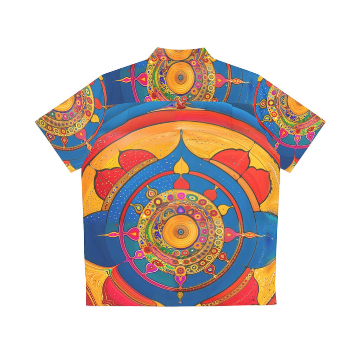 Vibrant Cosmic Spiral - Men's Hawaiian Shirt - All Over Prints - g(0D·IO) - S - Black -