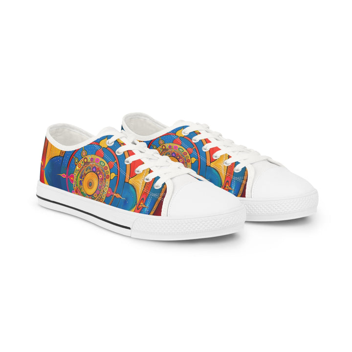 Vibrant Cosmic Spiral - Men's Lowtop Sneakers - Shoes - g(0D·IO) - US 5 - White sole -