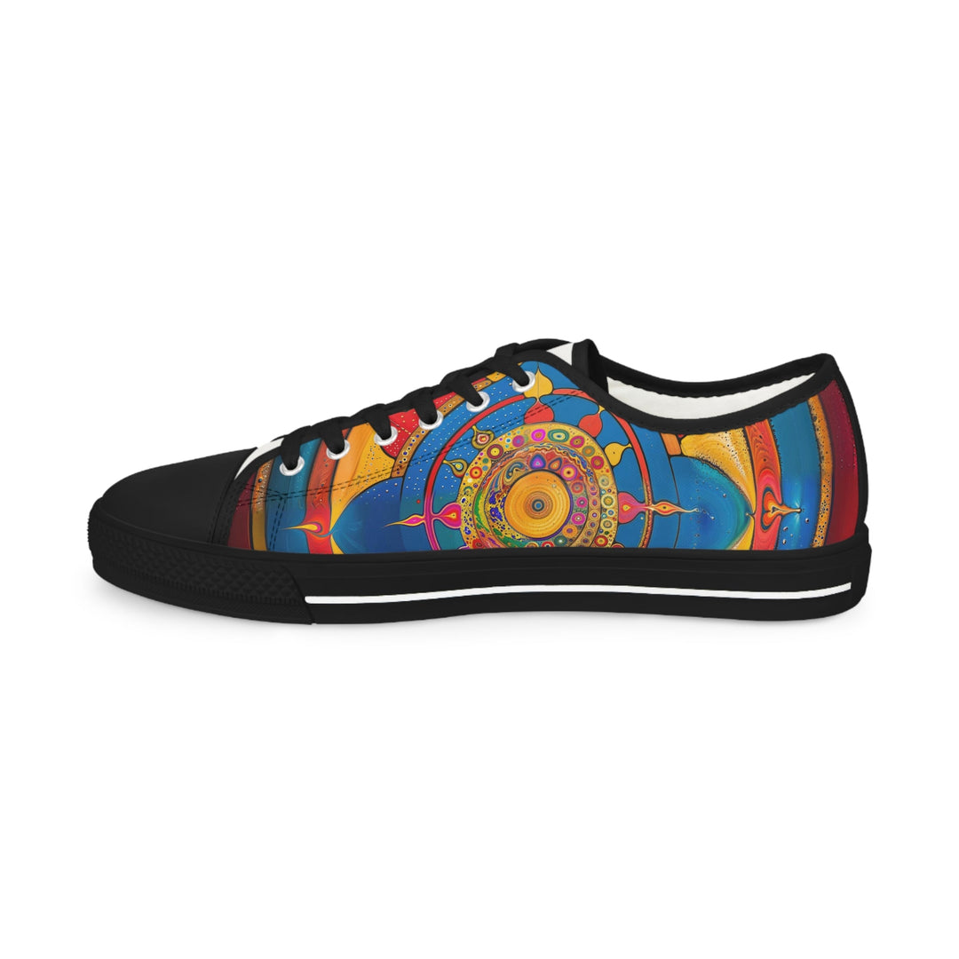 Vibrant Cosmic Spiral - Men's Lowtop Sneakers - Shoes - g(0D·IO) - US 5 - Black sole -