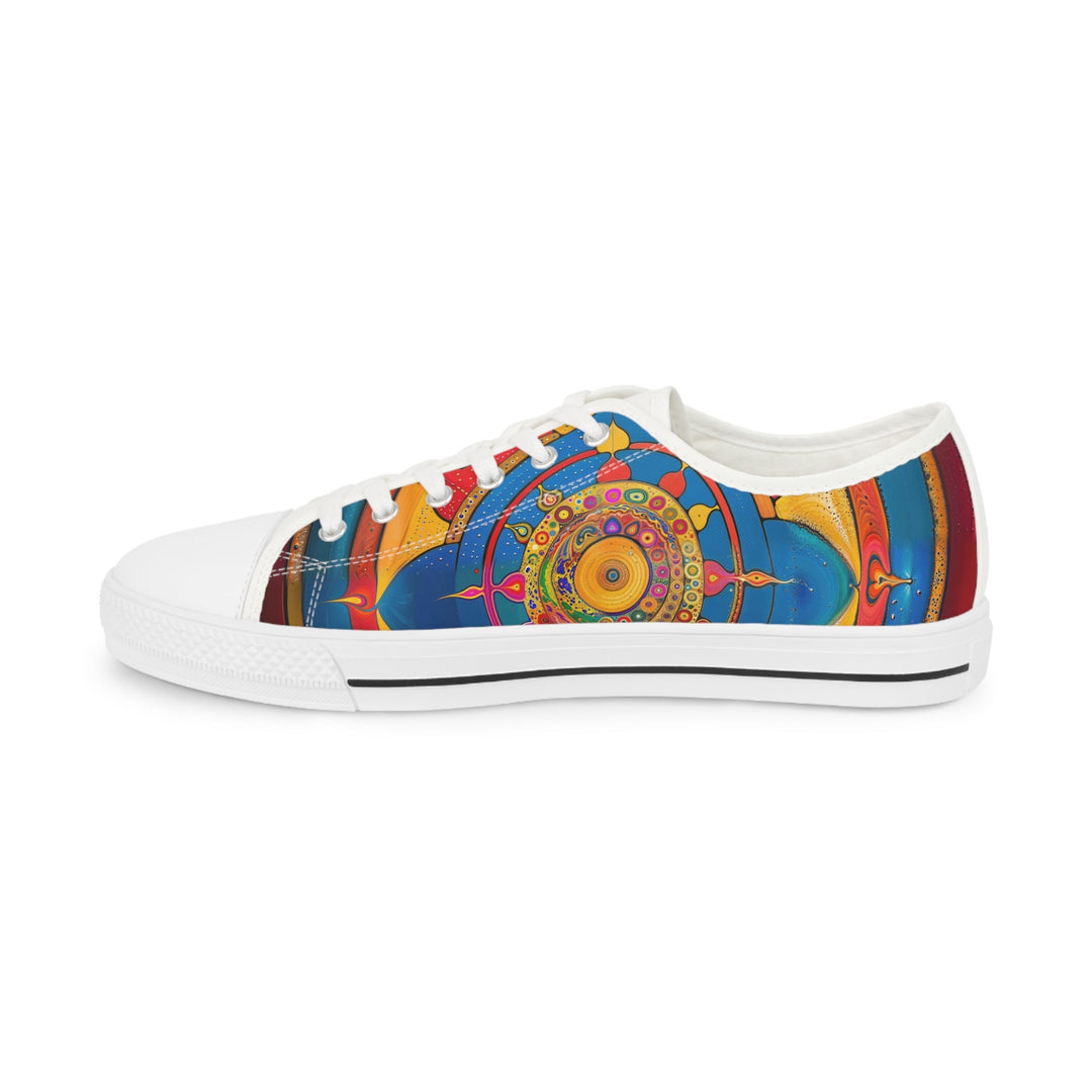 Vibrant Cosmic Spiral - Men's Lowtop Sneakers - Shoes - g(0D·IO) - US 5 - Black sole -