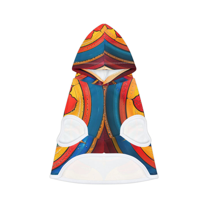 Vibrant Cosmic Spiral - Pet Hoodie - Pets - g(0D·IO) - XXS - White Rib -