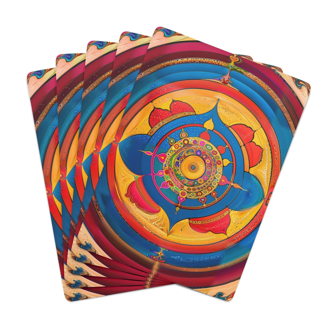 Vibrant Cosmic Spiral - Poker Cards - Paper products - g(0D·IO) - 2.47" x 3.47" - White - Semi Glossy