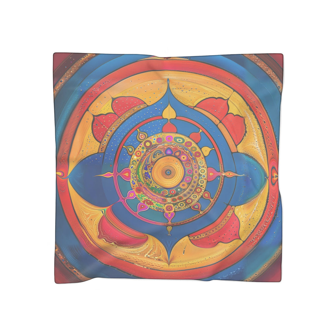 Vibrant Cosmic Spiral - Poly Scarf - Accessories - g(0D·IO) - Poly chiffon - 50" × 50" -