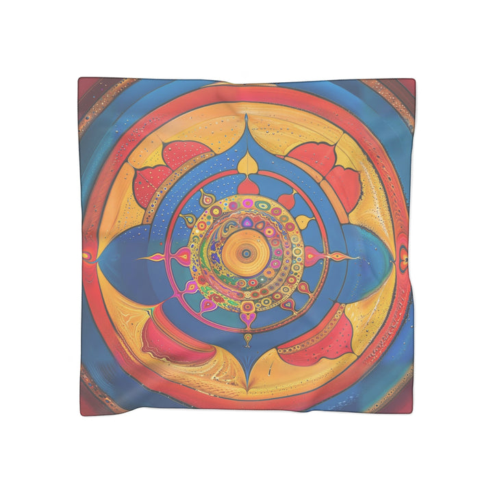 Vibrant Cosmic Spiral - Poly Scarf - Accessories - g(0D·IO) - Poly chiffon - 25" × 25" -