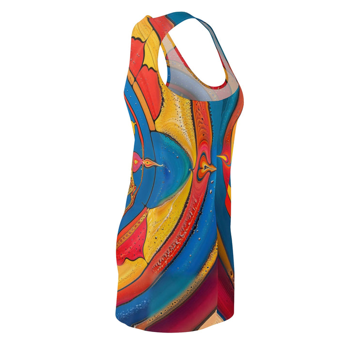 Vibrant Cosmic Spiral - Racerback Dress - All Over Prints - g(0D·IO) - XS - -