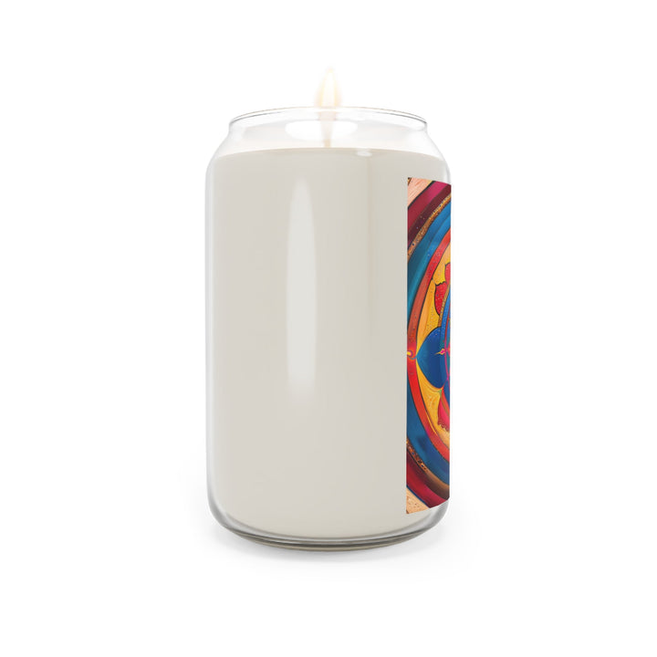 Vibrant Cosmic Spiral - Scented Candle - Home Decor - g(0D·IO) - Vanilla Bean - 13.75oz -