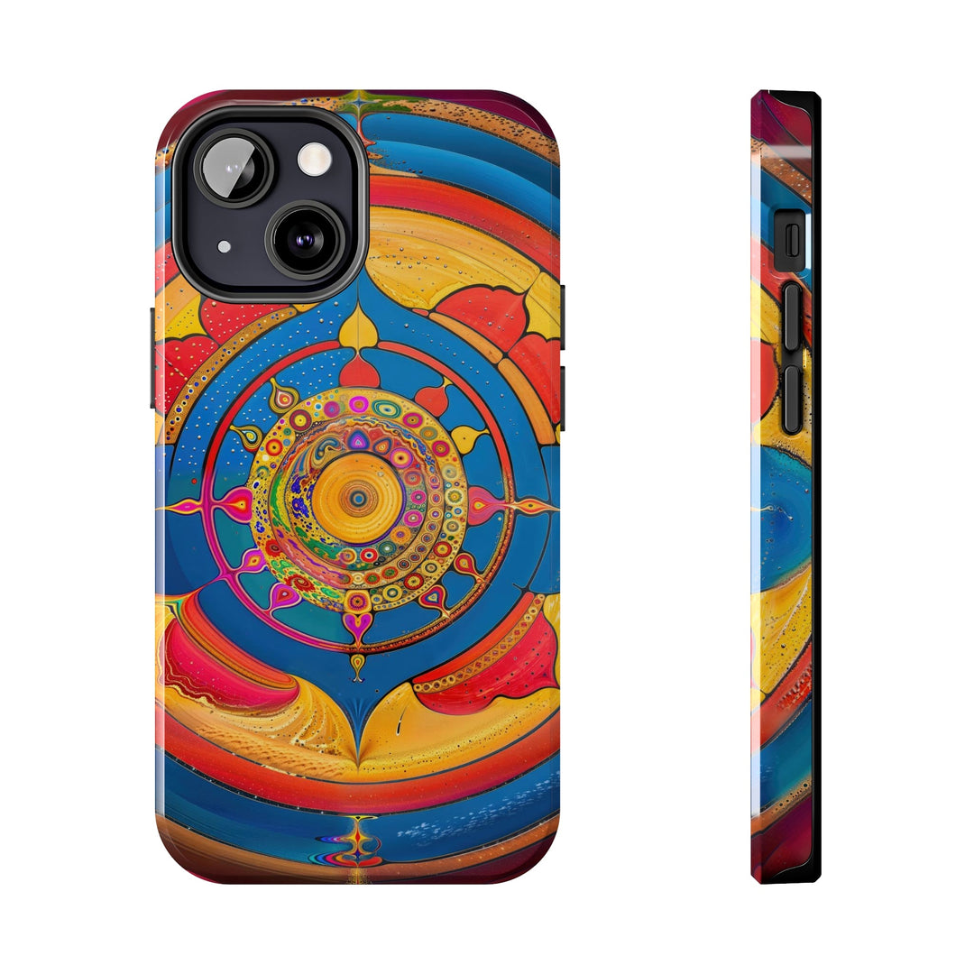 Vibrant Cosmic Spiral - Tough Phone Case - Phone Case - g(0D·IO) - iPhone 13 Mini - -