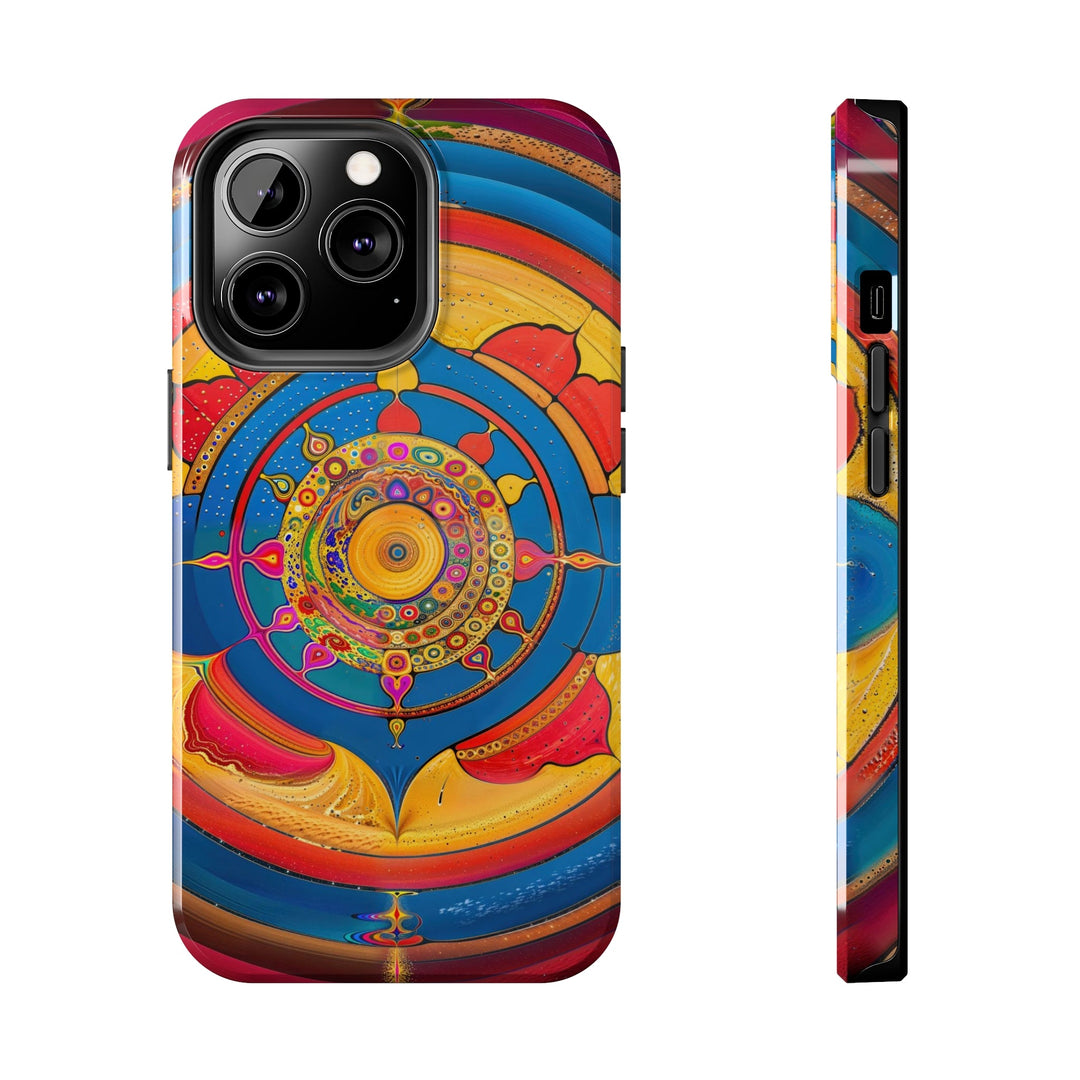 Vibrant Cosmic Spiral - Tough Phone Case - Phone Case - g(0D·IO) - iPhone 13 Pro - -