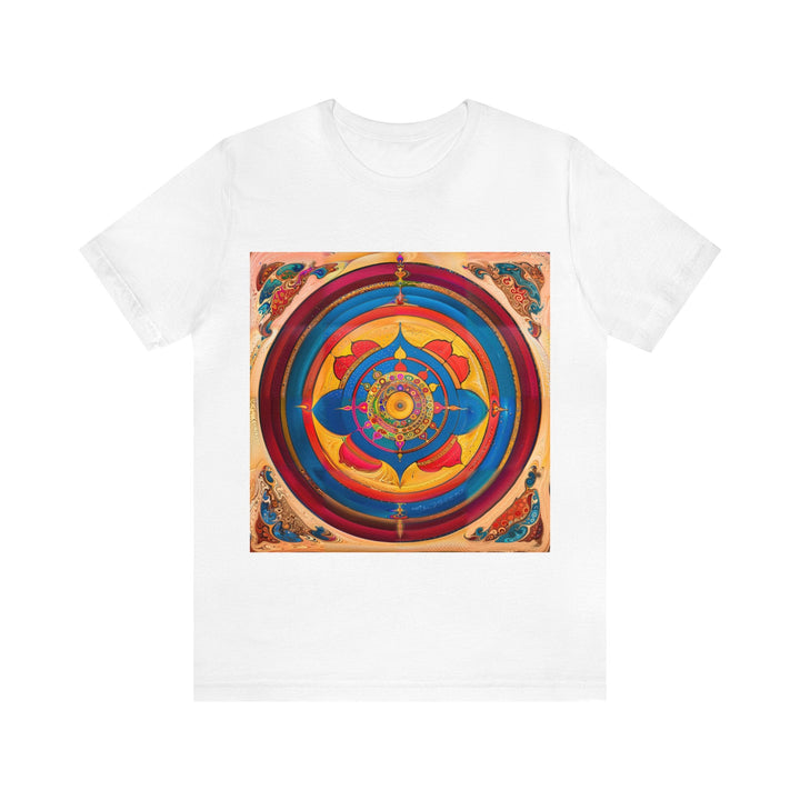 Vibrant Cosmic Spiral - Unisex Jersey Short Sleeve Tee - T-Shirt - g(0D·IO) - White - S -