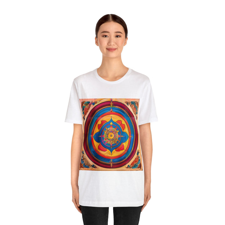 Vibrant Cosmic Spiral - Unisex Jersey Short Sleeve Tee - T-Shirt - g(0D·IO) - Black - S -