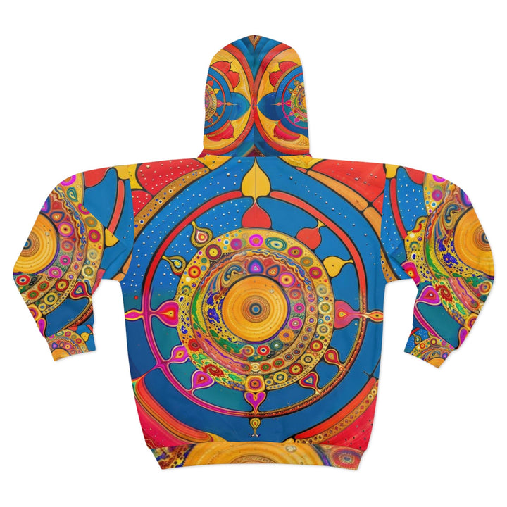 Vibrant Cosmic Spiral - Unisex Zip Hoodie - All Over Prints - g(0D·IO) - XS - -