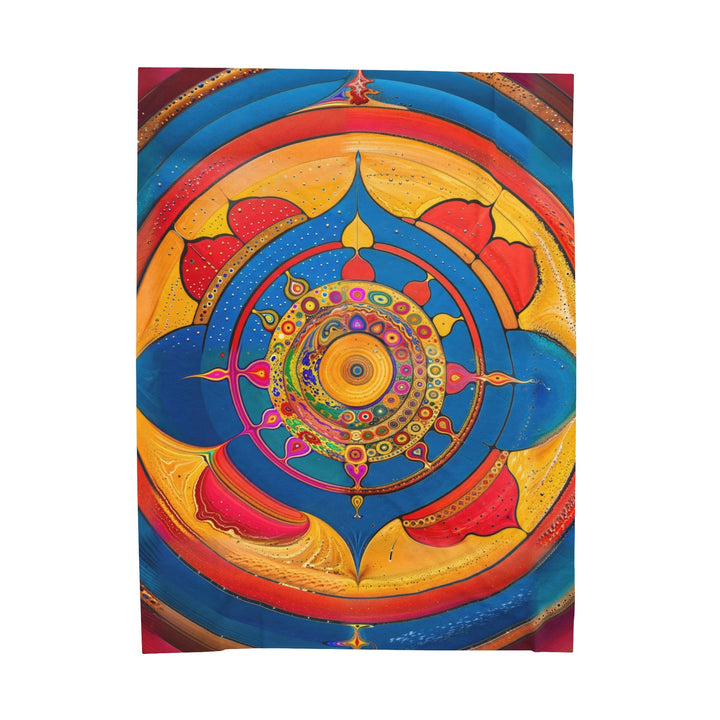 Vibrant Cosmic Spiral - Velveteen Plush Blanket - All Over Prints - g(0D·IO) - 60" × 80" - -