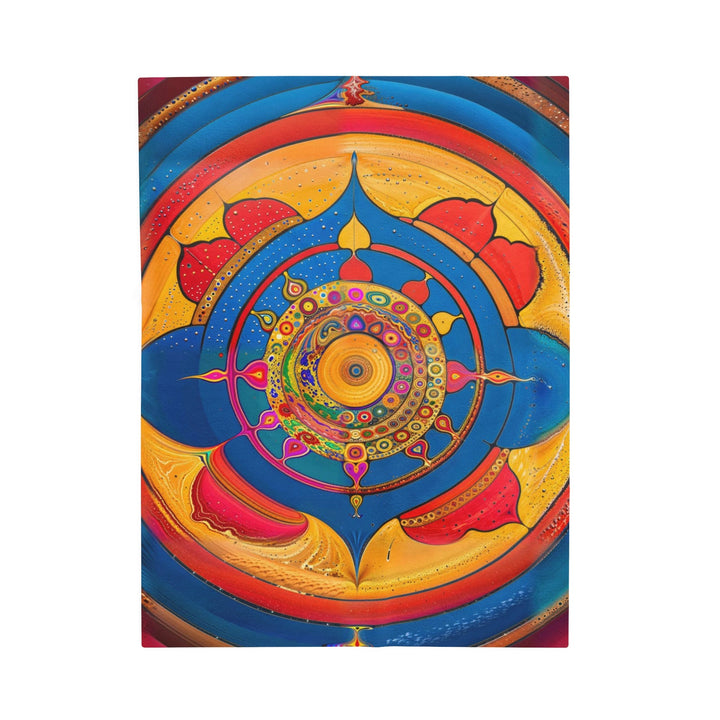 Vibrant Cosmic Spiral - Velveteen Plush Blanket - All Over Prints - g(0D·IO) - 30" × 40" - -