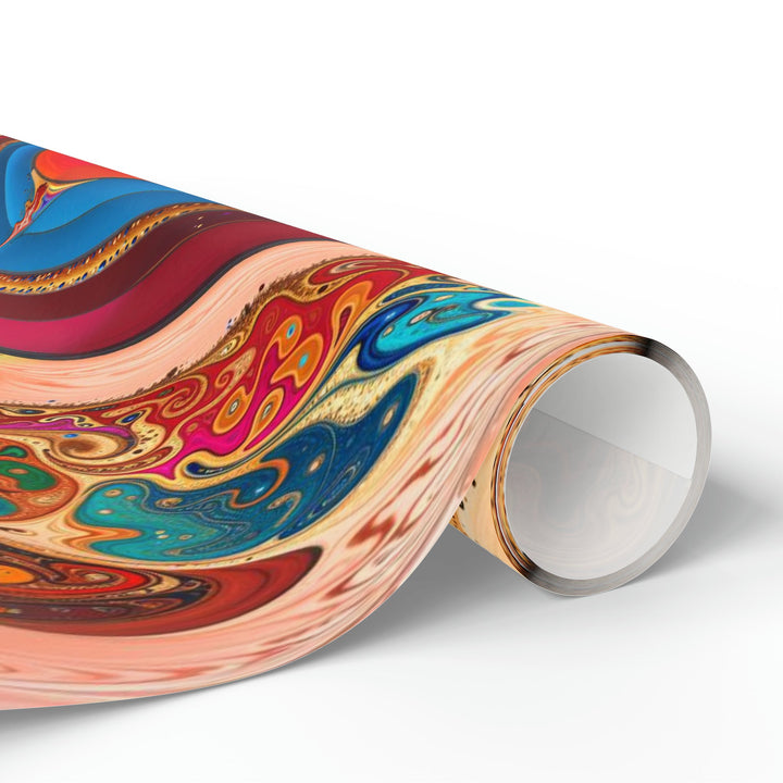 Vibrant Cosmic Spiral - Wrapping Paper - Home Decor - g(0D·IO) - 30'' x 72'' - Matte -