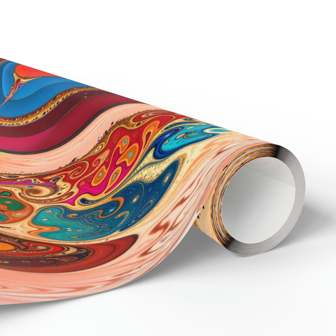 Vibrant Cosmic Spiral - Wrapping Paper - Home Decor - g(0D·IO) - 30'' x 72'' - Matte -