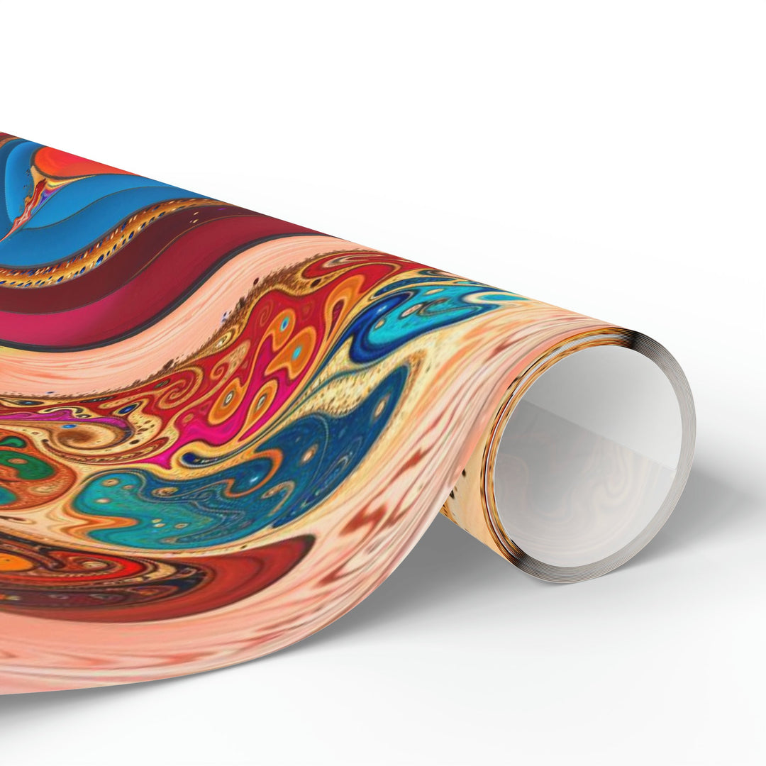 Vibrant Cosmic Spiral - Wrapping Paper - Home Decor - g(0D·IO) - 30'' x 72'' - Matte -