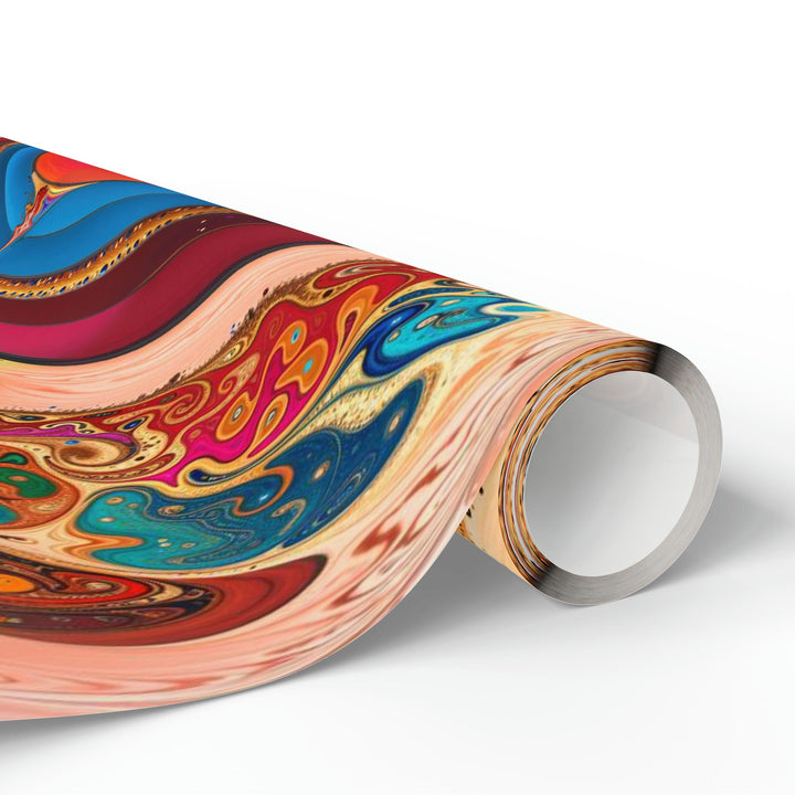 Vibrant Cosmic Spiral - Wrapping Paper - Home Decor - g(0D·IO) - 30'' x 72'' - Matte -