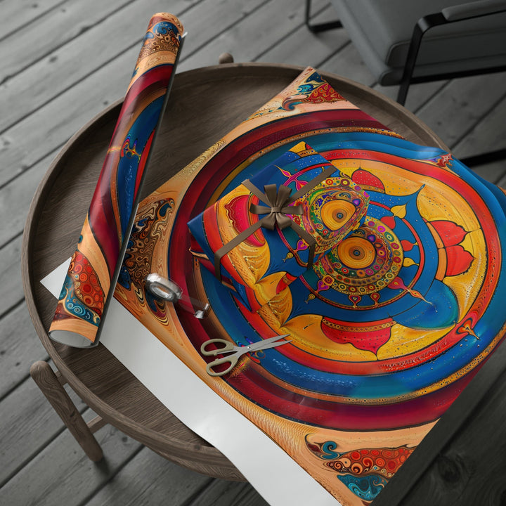 Vibrant Cosmic Spiral - Wrapping Paper - Home Decor - g(0D·IO) - 30'' x 72'' - Matte -