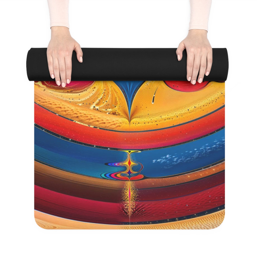 Vibrant Cosmic Spiral - Yoga Mat - Home Decor - g(0D·IO) - 24” x 68” - -