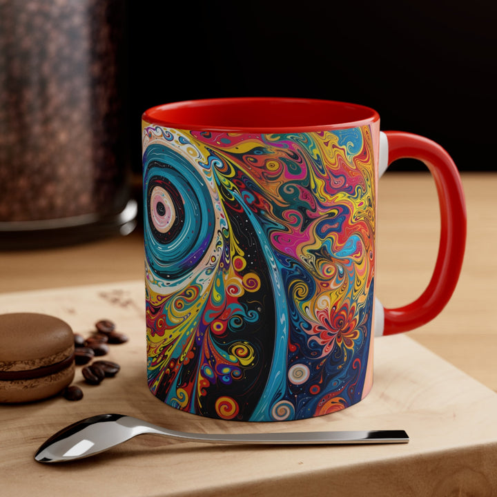 Vibrant Cosmic Swirl - Accent Coffee Mug - Mug - g(0D·IO) - Pink - 11oz -