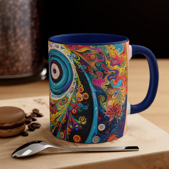 Vibrant Cosmic Swirl - Accent Coffee Mug - Mug - g(0D·IO) - Pink - 11oz -