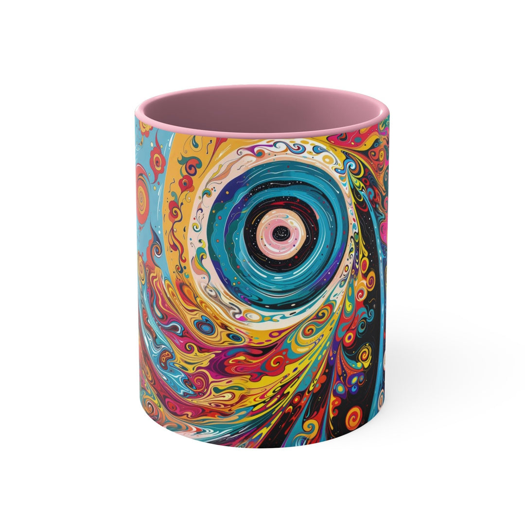 Vibrant Cosmic Swirl - Accent Coffee Mug - Mug - g(0D·IO) - Pink - 11oz -