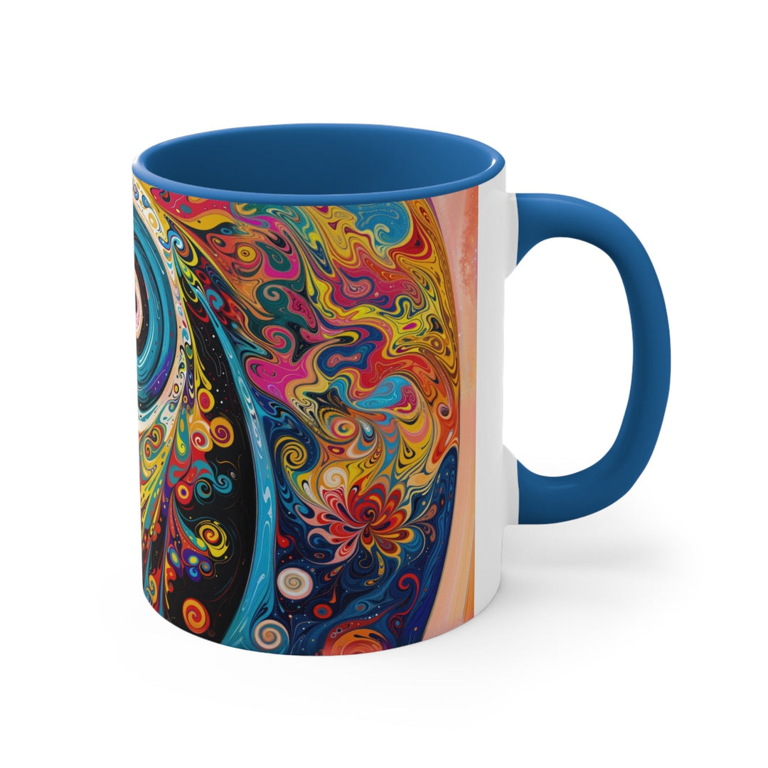 Vibrant Cosmic Swirl - Accent Coffee Mug - Mug - g(0D·IO) - Pink - 11oz -