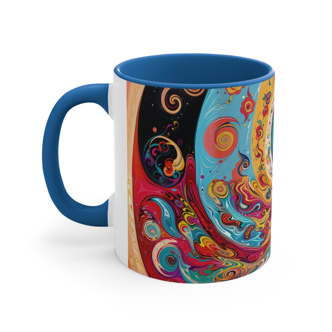 Vibrant Cosmic Swirl - Accent Coffee Mug - Mug - g(0D·IO) - Pink - 11oz -