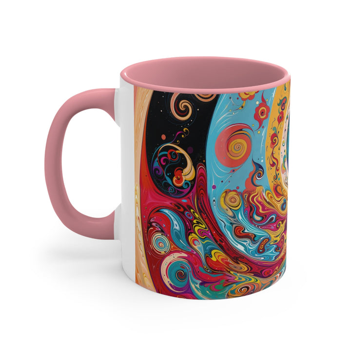 Vibrant Cosmic Swirl - Accent Coffee Mug - Mug - g(0D·IO) - Pink - 11oz -