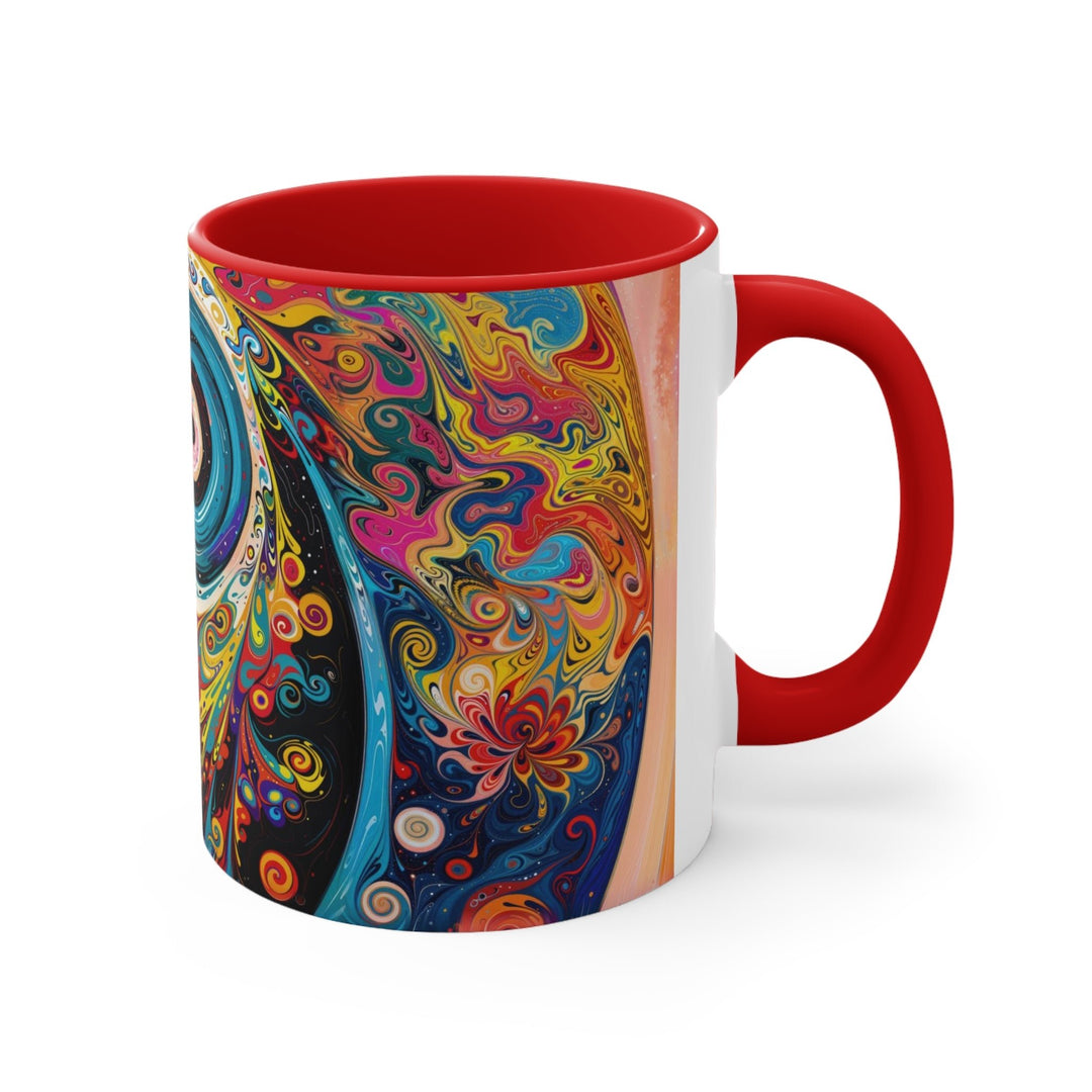 Vibrant Cosmic Swirl - Accent Coffee Mug - Mug - g(0D·IO) - Pink - 11oz -