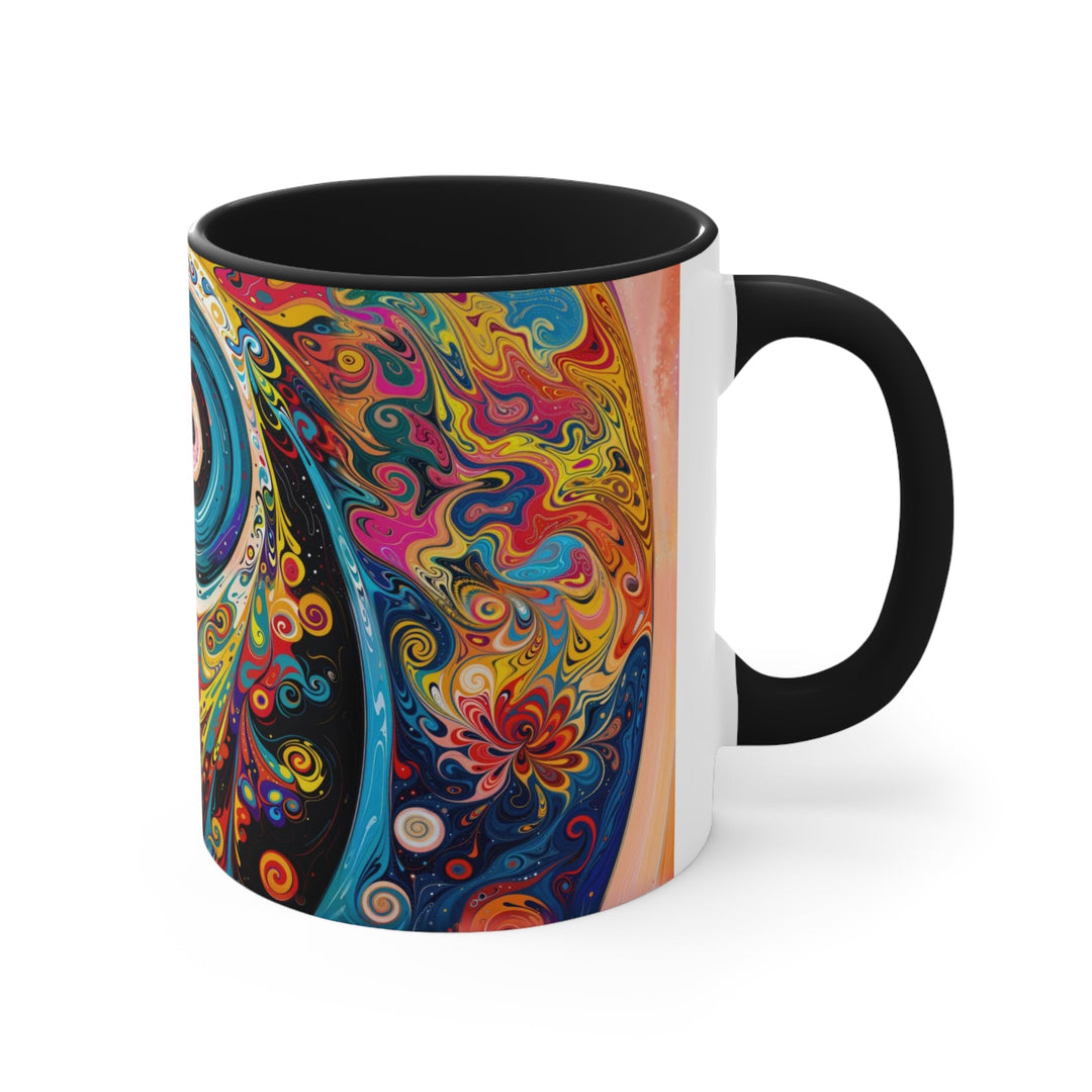 Vibrant Cosmic Swirl - Accent Coffee Mug - Mug - g(0D·IO) - Pink - 11oz -