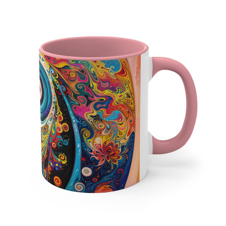 Vibrant Cosmic Swirl - Accent Coffee Mug - Mug - g(0D·IO) - Pink - 11oz -