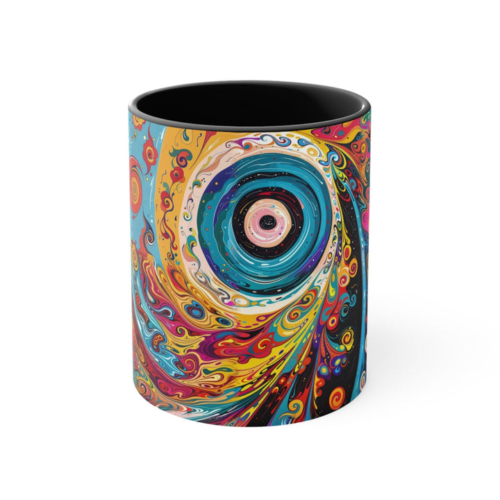 Vibrant Cosmic Swirl - Accent Coffee Mug - Mug - g(0D·IO) - Black - 11oz -