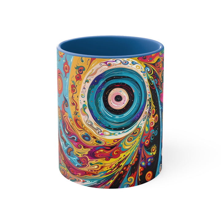 Vibrant Cosmic Swirl - Accent Coffee Mug - Mug - g(0D·IO) - Blue - 11oz -