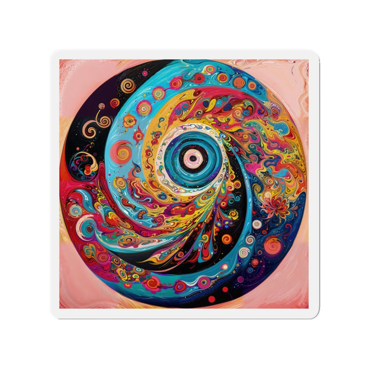 Vibrant Cosmic Swirl - Die-cut Magnet - Home Decor - g(0D·IO) - 5" x 5" - Die-Cut - 1 pc