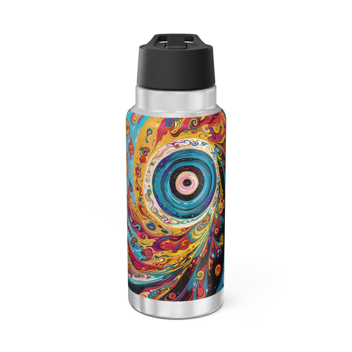 Vibrant Cosmic Swirl - Gator Tumbler 32oz - Mug - g(0D·IO) - Silver - 32oz -