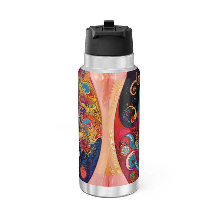 Vibrant Cosmic Swirl - Gator Tumbler 32oz - Mug - g(0D·IO) - Silver - 32oz -