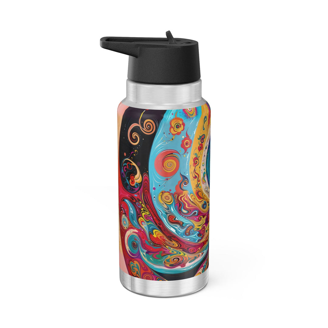 Vibrant Cosmic Swirl - Gator Tumbler 32oz - Mug - g(0D·IO) - Silver - 32oz -