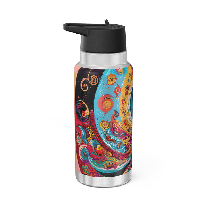 Vibrant Cosmic Swirl - Gator Tumbler 32oz - Mug - g(0D·IO) - Silver - 32oz -