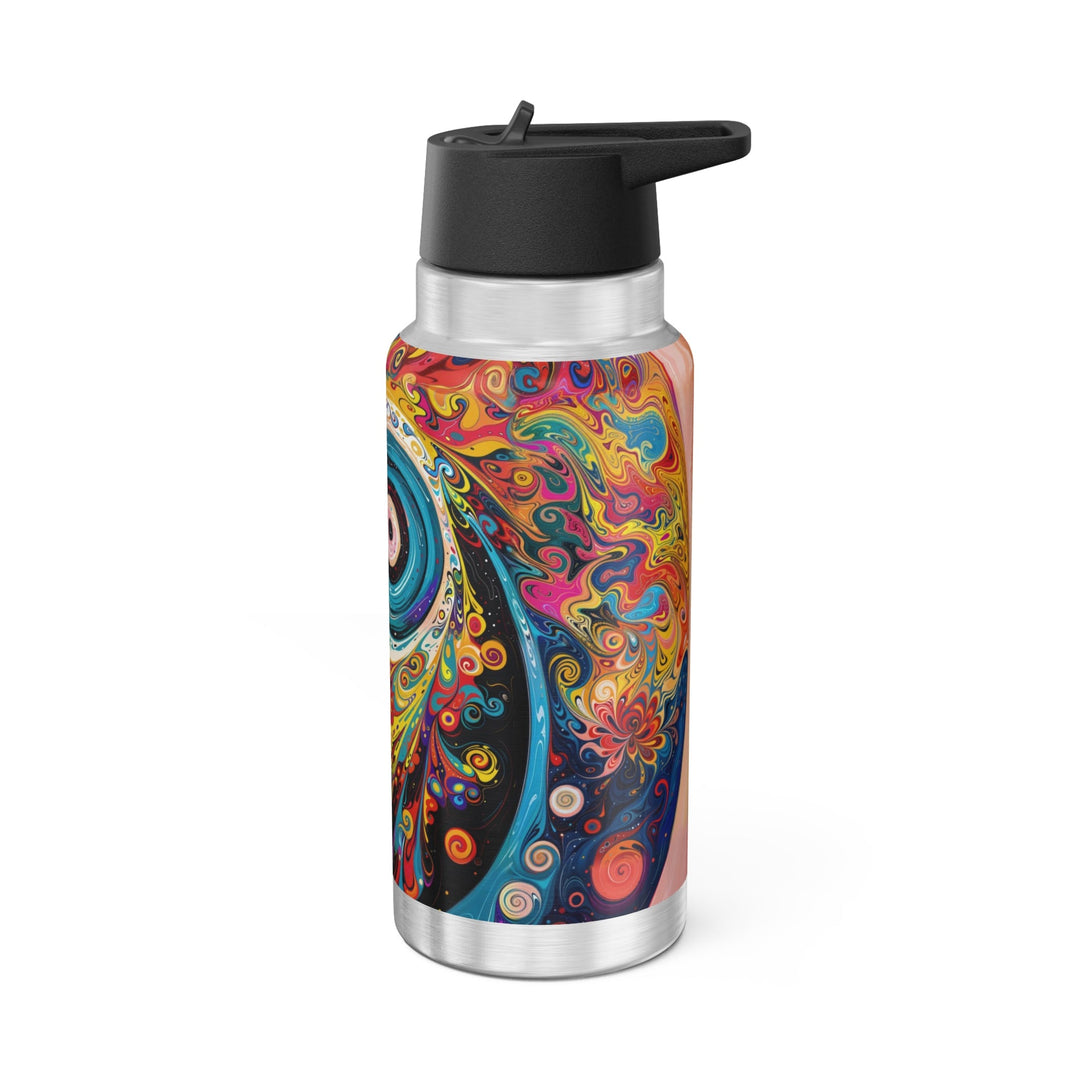 Vibrant Cosmic Swirl - Gator Tumbler 32oz - Mug - g(0D·IO) - Silver - 32oz -