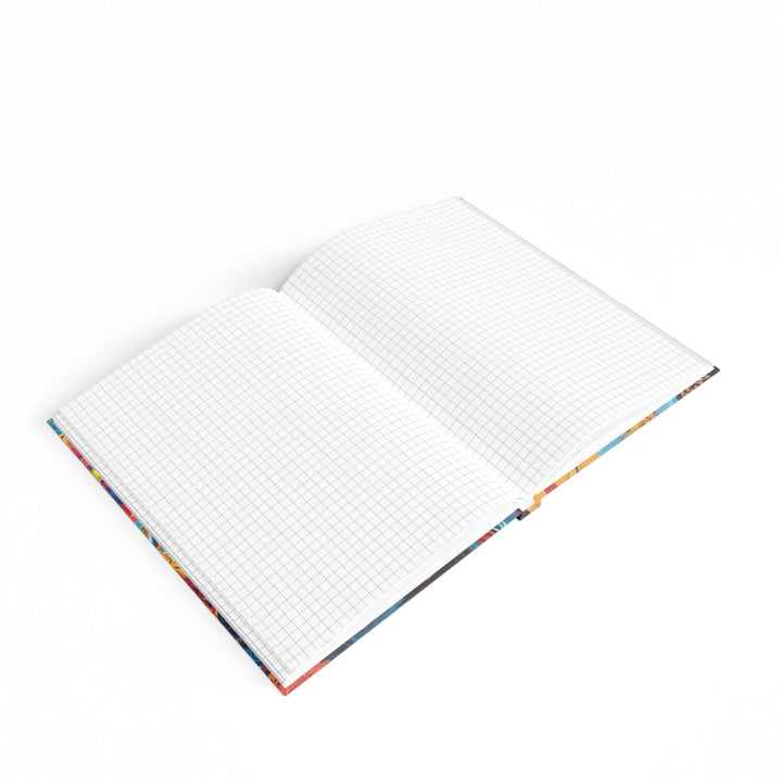 Vibrant Cosmic Swirl - Hard Backed Journal - Paper products - g(0D·IO) - Graph - A5 - White