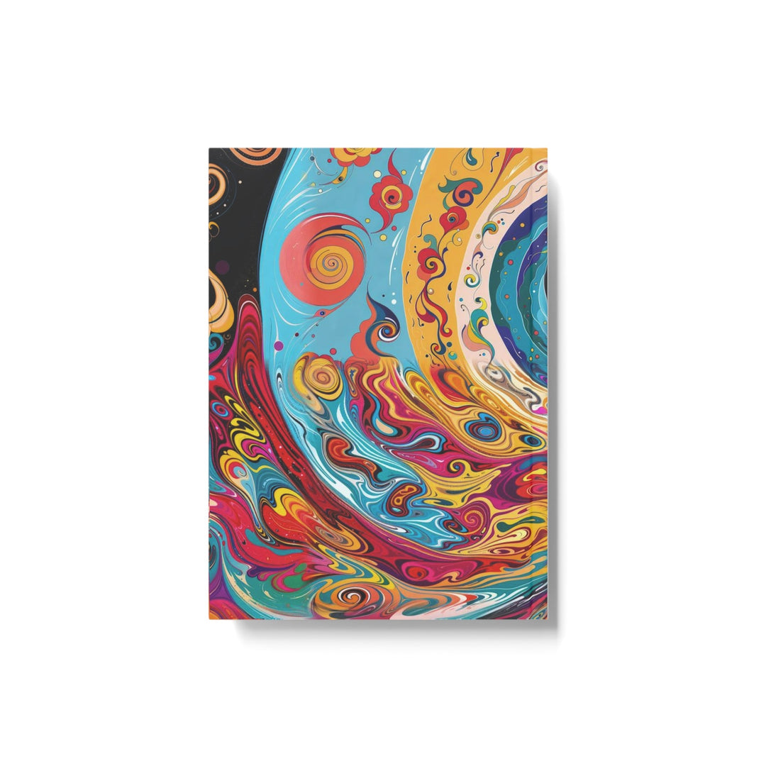 Vibrant Cosmic Swirl - Hard Backed Journal - Paper products - g(0D·IO) - Graph - A5 - White