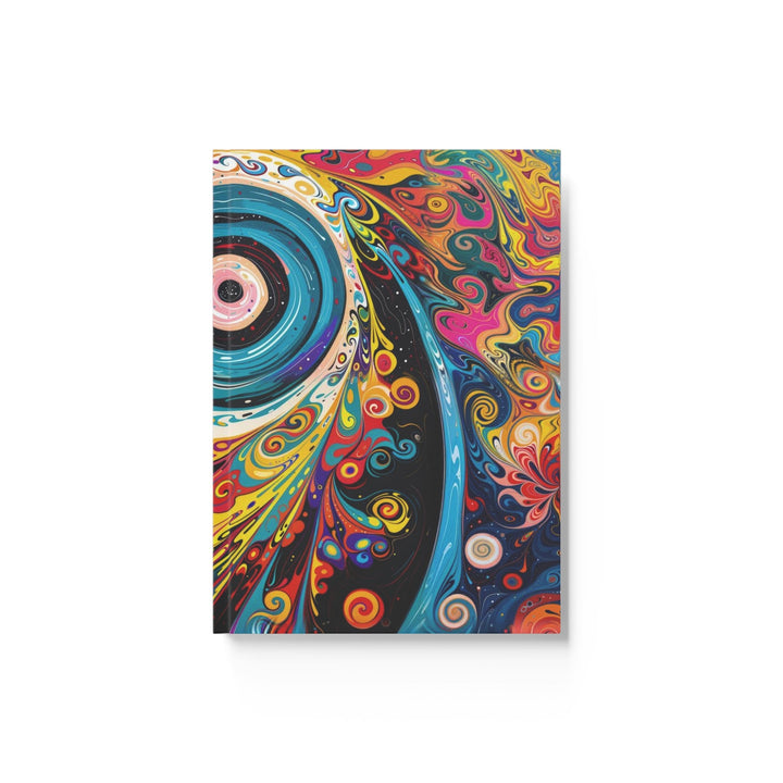 Vibrant Cosmic Swirl - Hard Backed Journal - Paper products - g(0D·IO) - Graph - A5 - White