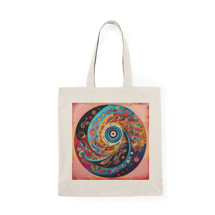 Vibrant Cosmic Swirl - Natural Tote Bag - Bags - g(0D·IO) - 15" x 16" - Natural -