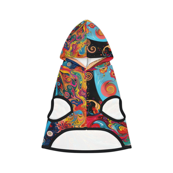 Vibrant Cosmic Swirl - Pet Hoodie - Pets - g(0D·IO) - XXS - Black Rib -