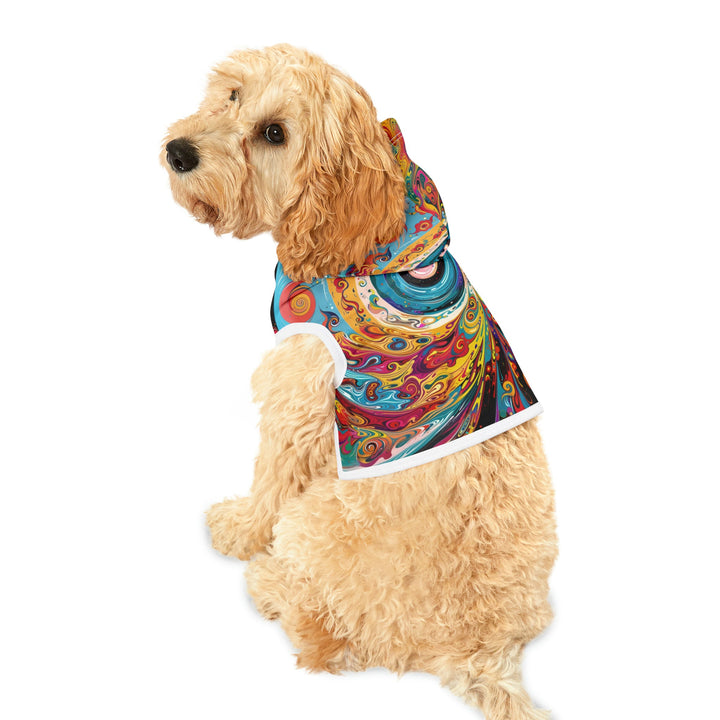 Vibrant Cosmic Swirl - Pet Hoodie - Pets - g(0D·IO) - XXS - Black Rib -