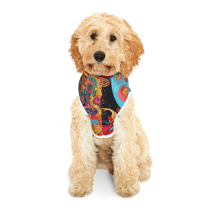 Vibrant Cosmic Swirl - Pet Hoodie - Pets - g(0D·IO) - XXS - Black Rib -