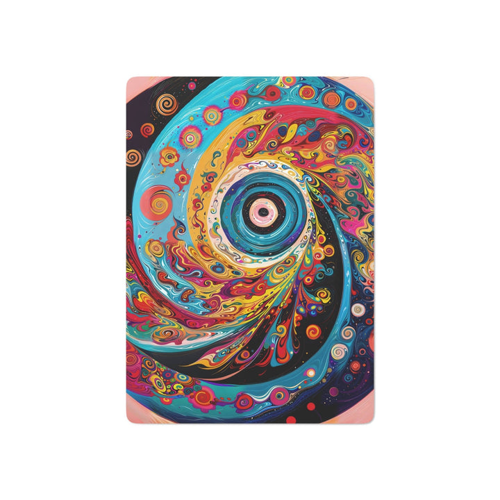 Vibrant Cosmic Swirl - Poker Cards - Paper products - g(0D·IO) - 2.47" x 3.47" - White - Semi Glossy