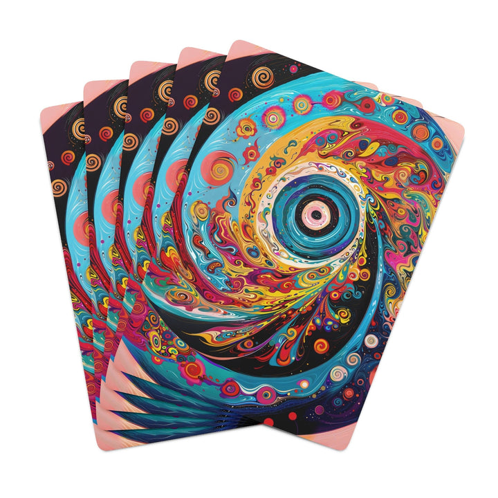 Vibrant Cosmic Swirl - Poker Cards - Paper products - g(0D·IO) - 2.47" x 3.47" - White - Semi Glossy