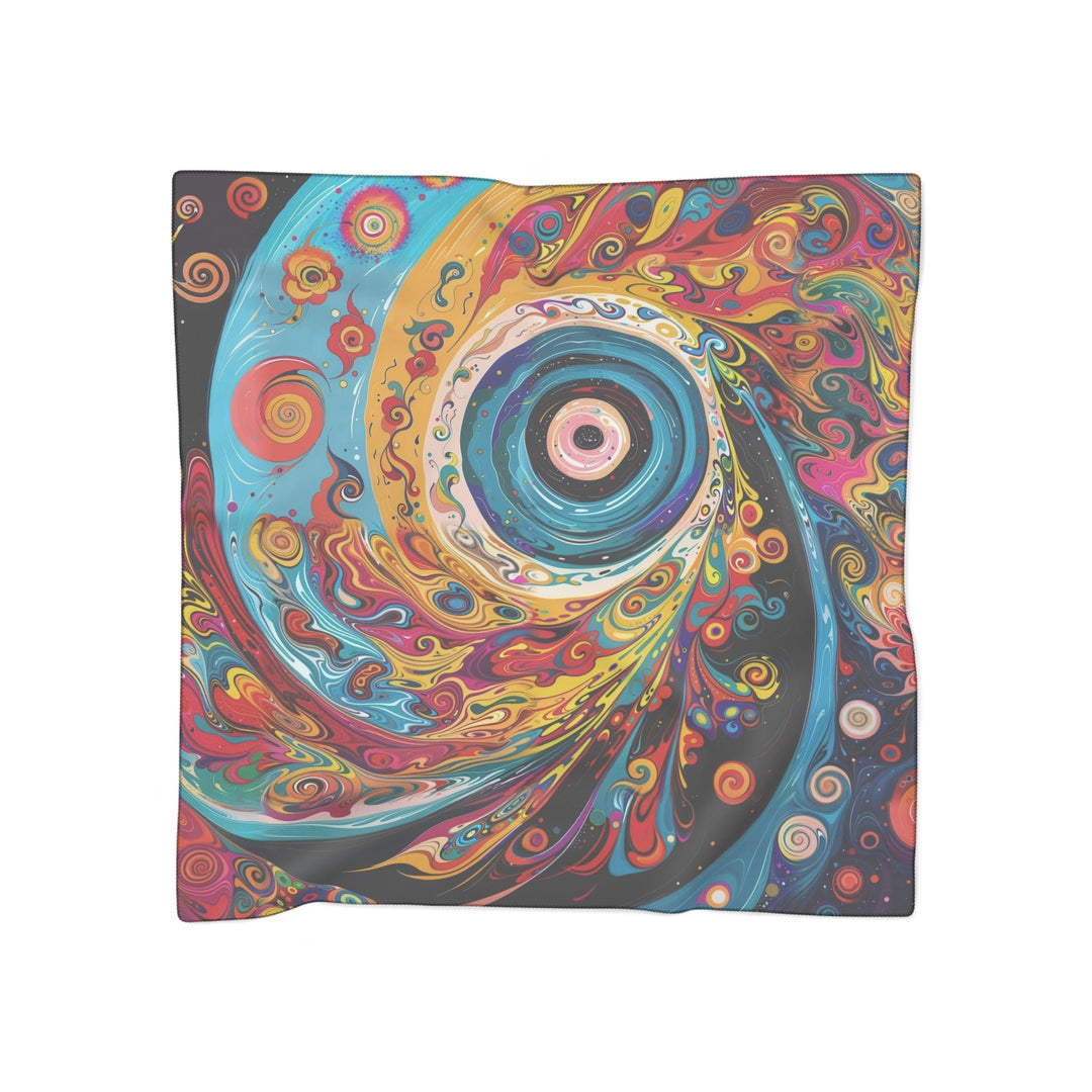 Vibrant Cosmic Swirl - Poly Scarf - Accessories - g(0D·IO) - Poly chiffon - 50" × 50" -